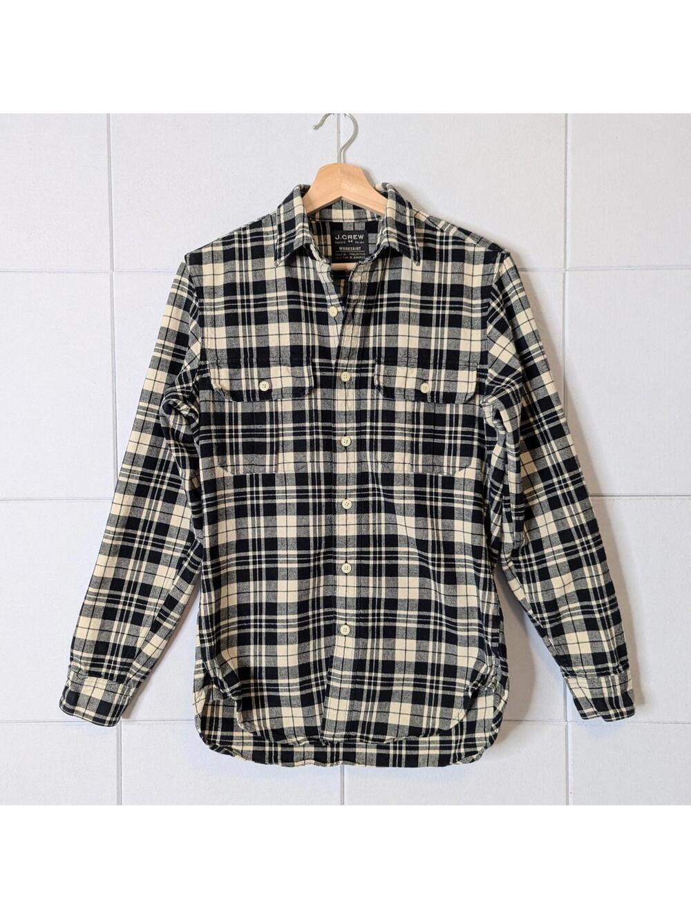 J. Crew Workshirt heavyweight cotton flannel plaid button up